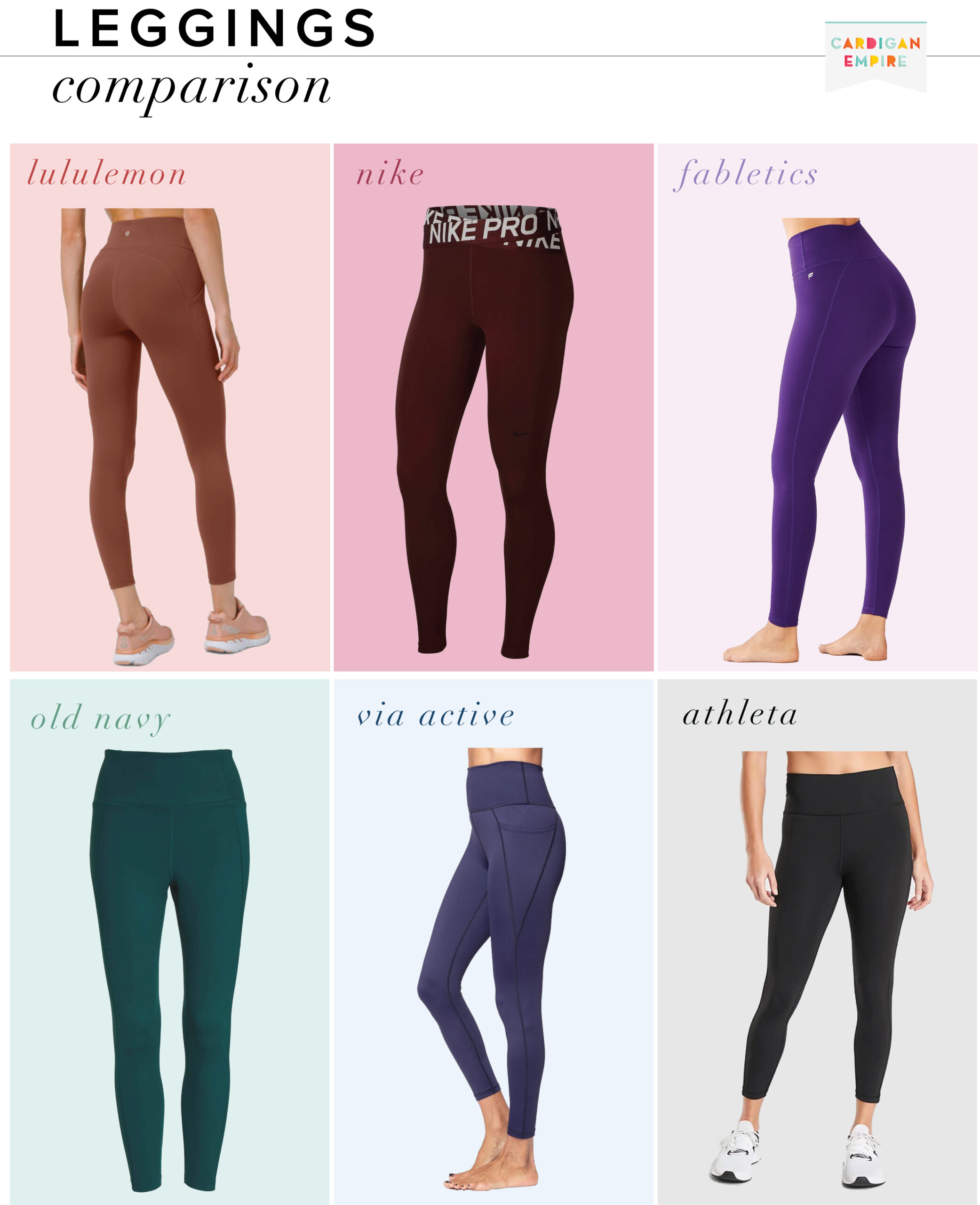 lululemon leggings types